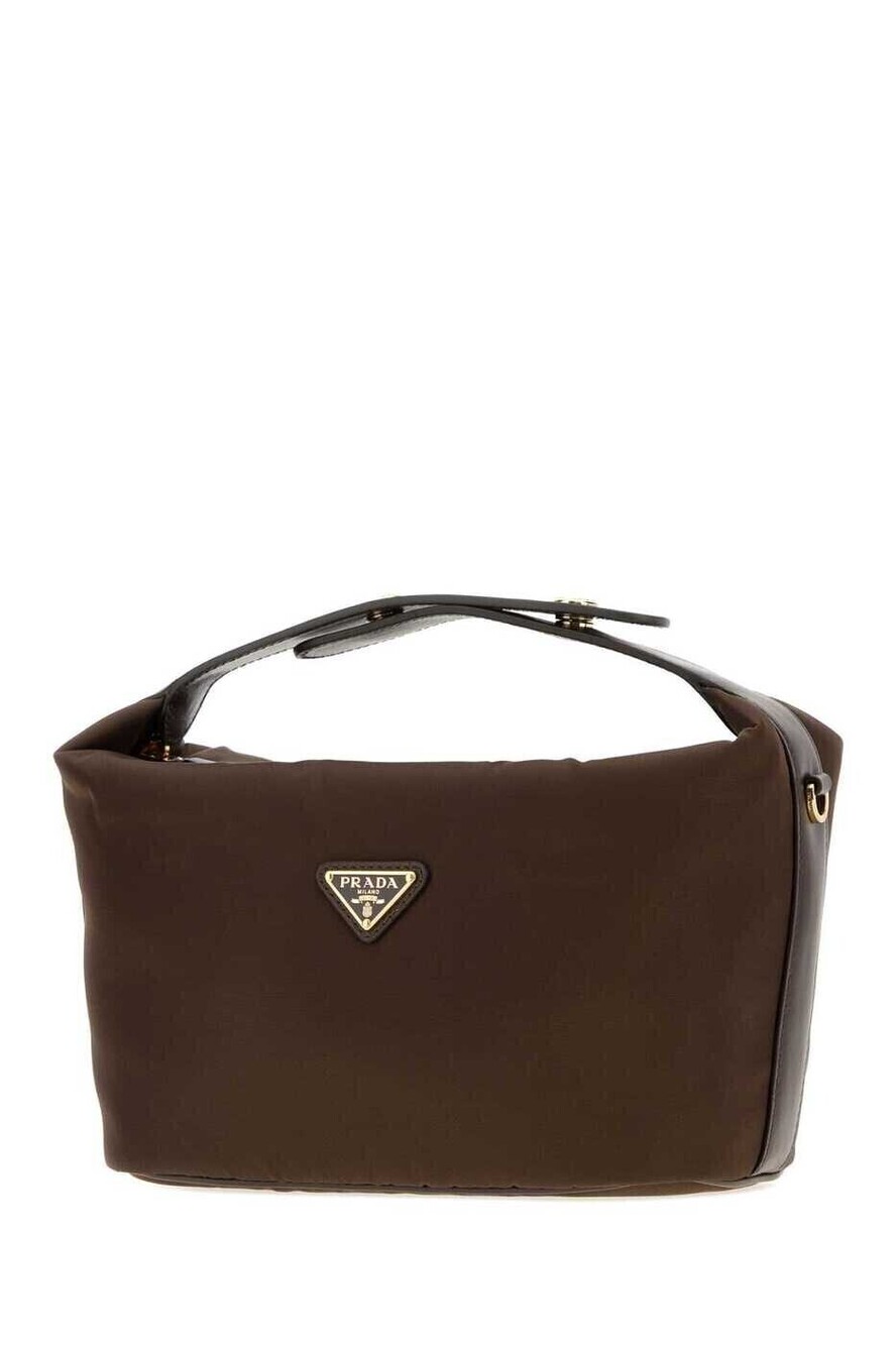 Prada Arque Vitello Daino Leather Shoulder Bag Brown - Picture 2 of 2
